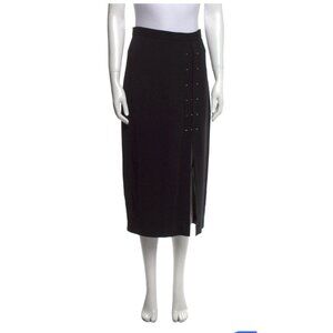 A.L.C. Studded Accents Midi Length Skirt Sz 6 Black